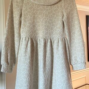 Janie and Jack Cream Bishop Sleeve Maxi Sweater Dress